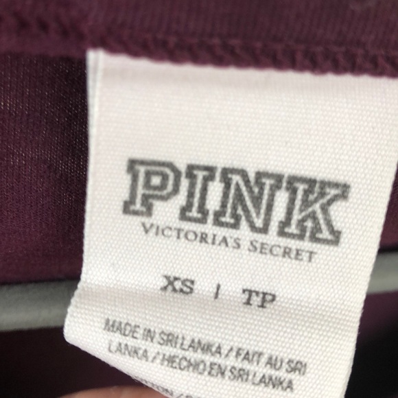 VS PINK Long Sleeve Burgundy Top - Picture 3 of 4